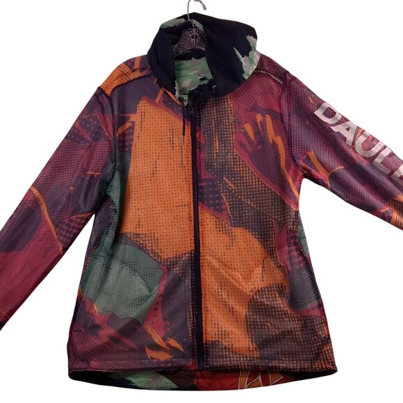 Reebok Reversible All Over Print Windbreaker Lemar & Daubed Jacket Mens Large - Picture 10 of 16